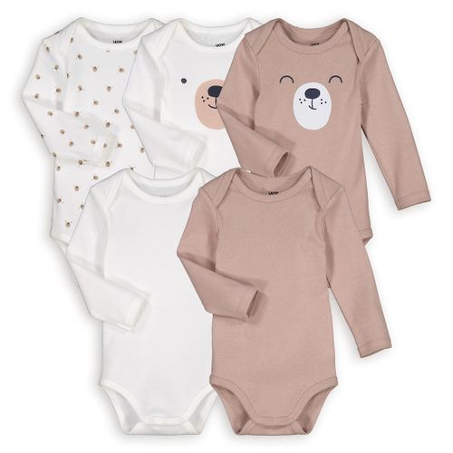 Confezione Da 5 Body Maniche Lunghe 0 Mesi-4 Anni Taglie 1 mese - 54 cm - la redoute collections - Modalova