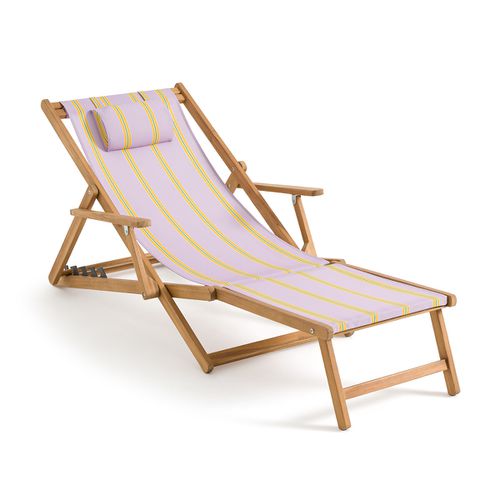 Chaise longue acacia e tela, Veniza - LA REDOUTE INTERIEURS - Modalova