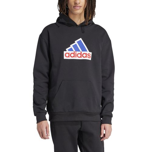 Felpa Con Cappuccio Logo In Rilievo Uomo Taglie S - adidas sportswear - Modalova