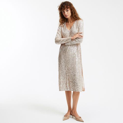 Abito midi, a maniche lunghe con paillettes - LA REDOUTE COLLECTIONS - Modalova