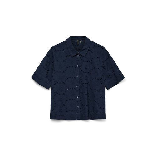Camicetta a maniche corte, con ricami inglesi - VERO MODA - Modalova
