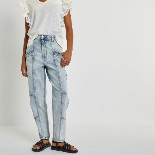 Jeans Mom Effetto Neve, Vita Alta Donna Taglie 42 (FR) - 46 (IT) - la redoute collections - Modalova