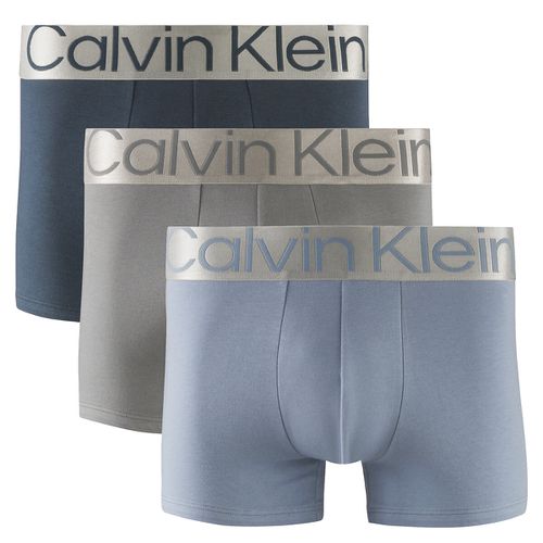 Confezione Da 3 Boxer Tinta Unita Steel Uomo Taglie L - calvin klein underwear - Modalova