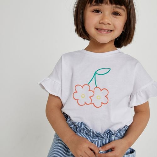 Confezione da 3 t-shirt maniche corte con volant - LA REDOUTE COLLECTIONS - Modalova