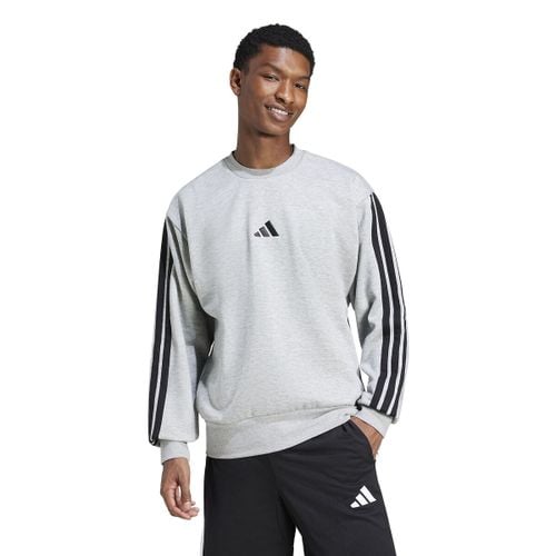 Felpa Girocollo Essentiel 3 Bande Uomo Taglie S - adidas sportswear - Modalova