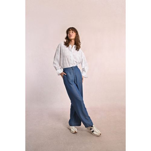 Pantaloni Larghi In Denim Donna Taglie S - molly bracken - Modalova