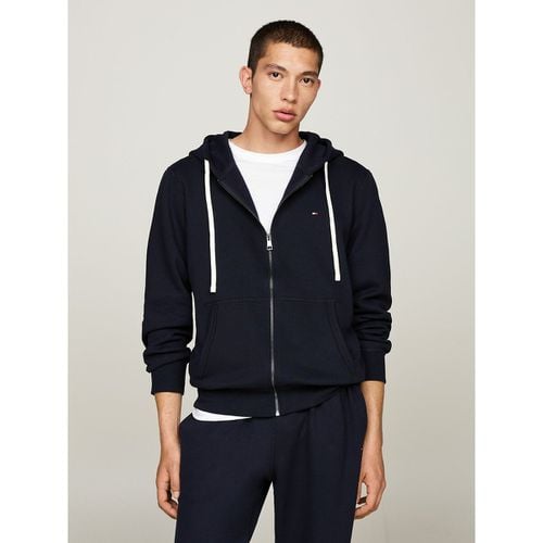 Felpa Con Cappuccio Cerniera Fleece Uomo Taglie S - tommy hilfiger - Modalova