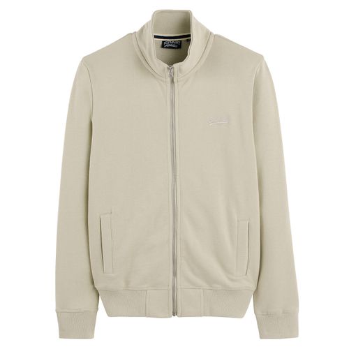 Felpa Con Cerniera E Collo Alto Beige Uomo Taglie S - superdry - Modalova