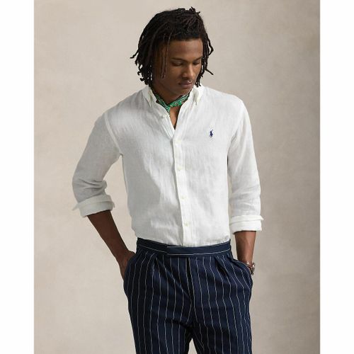 Camicia Slim Fit In Lino Uomo Taglie XL - polo ralph lauren - Modalova