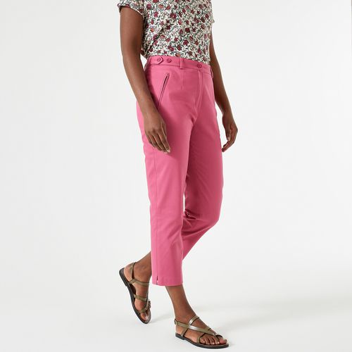 Pantaloni Cropped In Satin Di Cotone Stretch Donna Taglie 46 (FR) - 50 (IT) - anne weyburn - Modalova