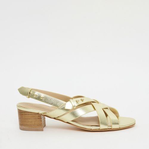 Sandali con tacco in pelle metallizzata OWEN - PETITE MENDIGOTE - Modalova