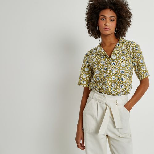 Camicia con collo a revers, stampa fiori - LA REDOUTE COLLECTIONS - Modalova