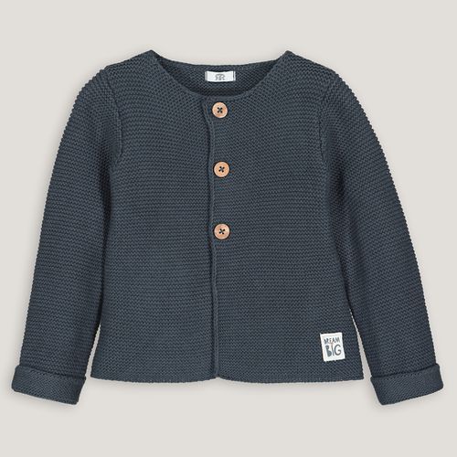 Cardigan in maglia con bottoni in cotone bio 0-3 anni - LA REDOUTE COLLECTIONS - Modalova