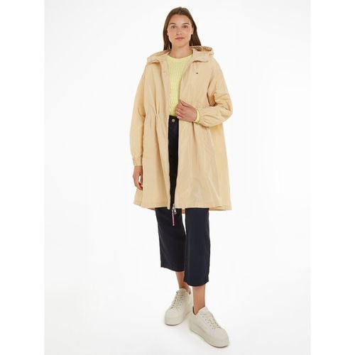 Parka Lungo Anti Vento Con Cappuccio Donna Taglie M - tommy hilfiger - Modalova