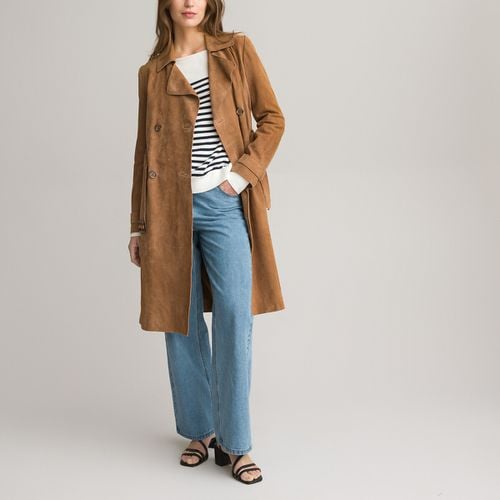 Giacca trench lungo in pelle - LA REDOUTE COLLECTIONS - Modalova