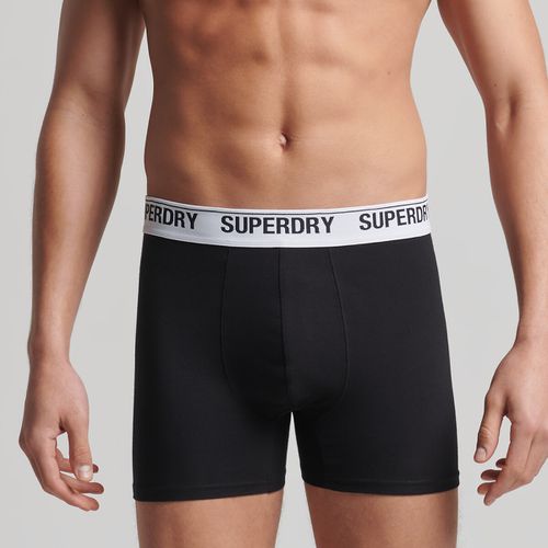 Boxer tinta unita logo alla cintura - SUPERDRY - Modalova