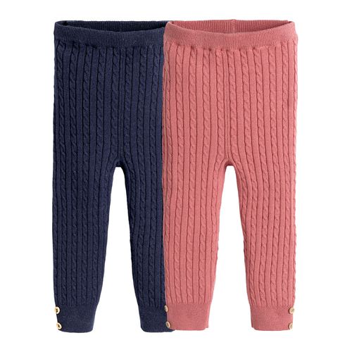 Confezione Da 2 Leggings A Trecce 3 Mesi-4 Anni Taglie 12 mesi - 74 cm - la redoute collections - Modalova