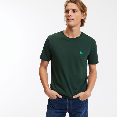 T-shirt Girocollo, Ricamo Felce Uomo Taglie S - la redoute collections - Modalova