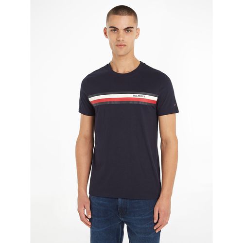 T-shirt girocollo a maniche corte a righe - TOMMY HILFIGER - Modalova