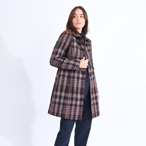 Cappotto A Quadri Media Lunghezza Con Bottoni Donna Taglie M - molly bracken - Modalova