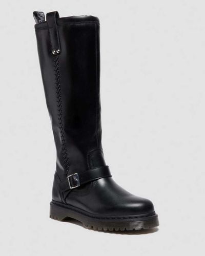 Anistone Kniehohe Orleans Leder Biker Stiefel in , Größe: 40 - Dr. martens - Modalova