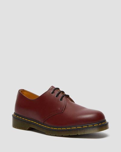 Glatte Schuhe, Leder, Kirsch, in , Größe: 47 - Dr. martens - Modalova