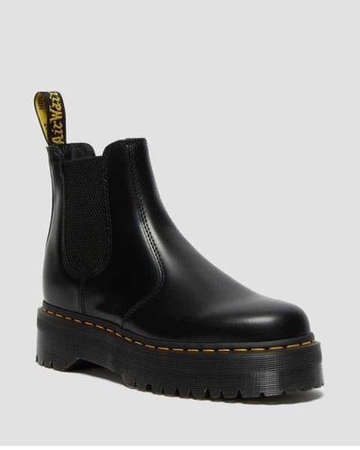 Herren 2976 Quad Glattleder Plateau Chelsea Stiefel in , Größe: 44 - Dr. martens - Modalova