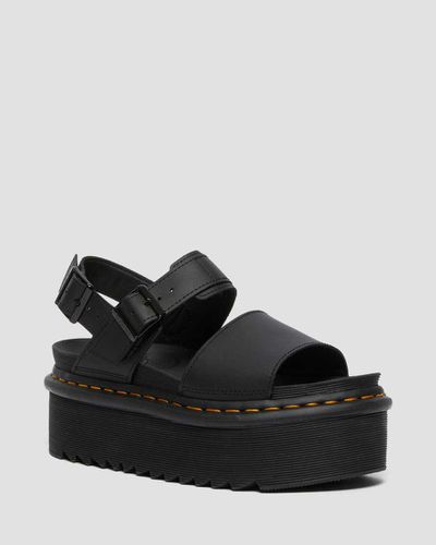 Voss Quad Lederband Plattform Sandalen, Damen, Leder in , Größe: 40 - Dr. martens - Modalova