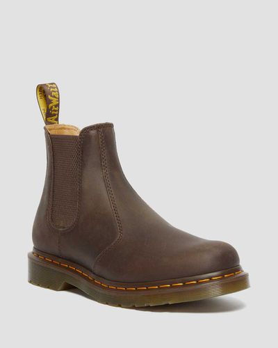 Leder 2976 Crazy Horse Chelsea Stiefel Mit Gelben Nähten, in , Größe: 46 - Dr. martens - Modalova