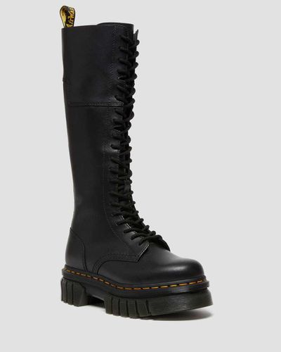 Damen Audrick 20-Loch Leder Hoher Plateaustiefel in , Größe: 38 - Dr. martens - Modalova