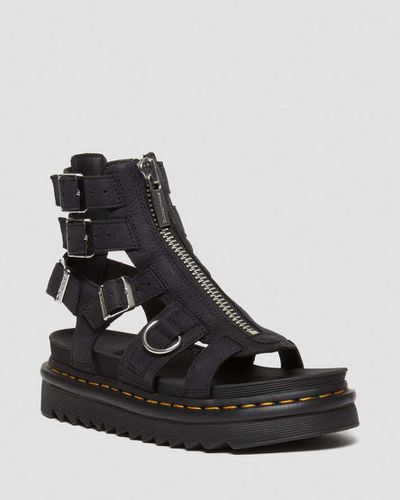 Damen Olson Tumbled Nubuck Leder Gladiatorsandalen Mit Reißverschluss in , Größe: 39 - Dr. martens - Modalova