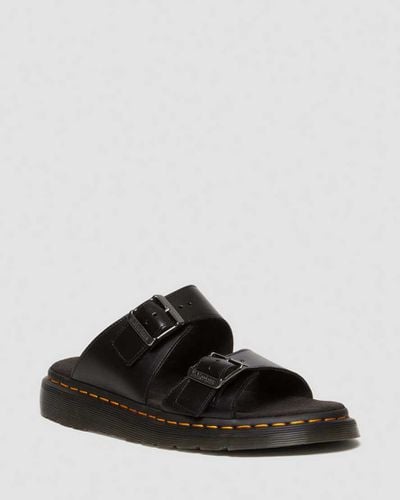 Herren Josef Leder Buckle Slide Sandalen in , Größe: 41 - Dr. martens - Modalova