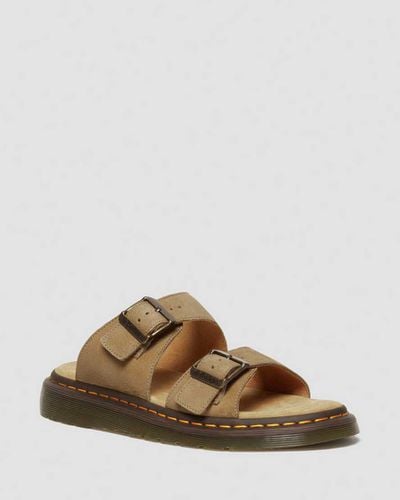 Herren Josef Nubuck Leder Buckle Slide Sandalen in /, Größe: 43 - Dr. martens - Modalova