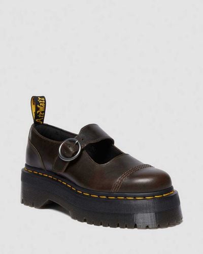 Damen Addina Orleans Leder Plateauschuhe in , Größe: 41 - Dr. martens - Modalova