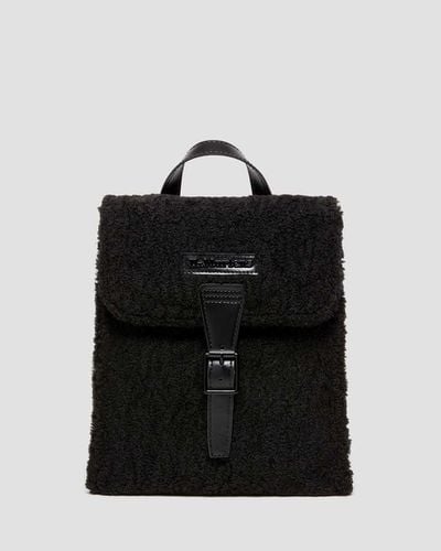 Leder Kiev Mini Faux Shearling Rucksack in Schwarz - Dr. martens - Modalova