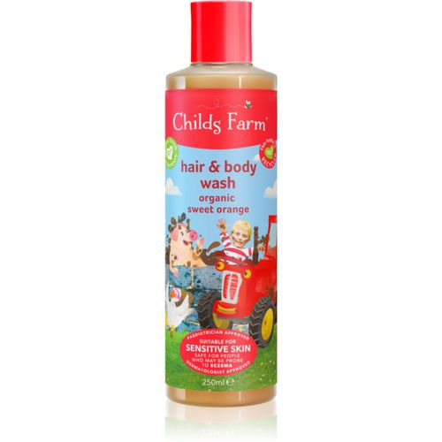 Hair & Body Wash emulsión limpiadora para cabello y cuerpo para niños Sweet Orange 250 ml - Childs Farm - Modalova