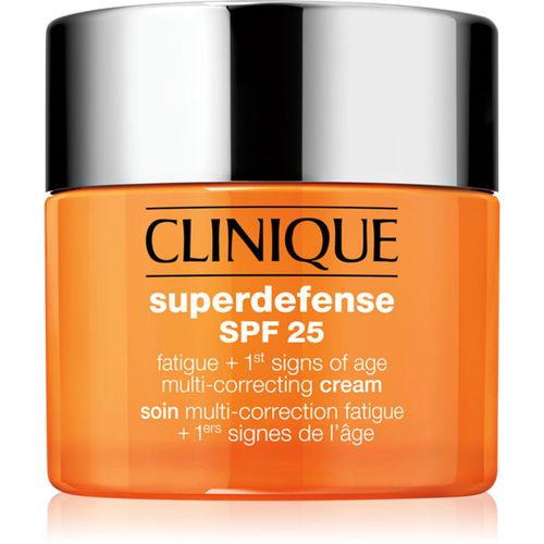 Superdefense™ SPF 25 Fatigue + 1st Signs Of Age Multi-Correcting Cream crema contro i primi segni di invecchiamento per pelli secche e miste - Clinique - Modalova