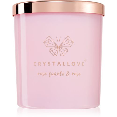 Crystalized Scented Candle Rose Quartz & Rose Duftkerze 220 g - Crystallove - Modalova