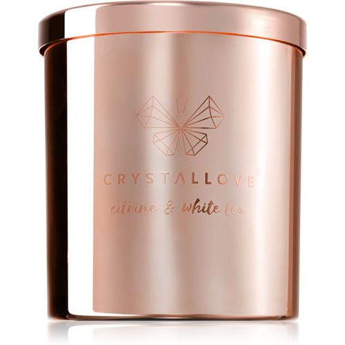 Golden Scented Candle Citrine & White Tea candela profumata 220 g - Crystallove - Modalova