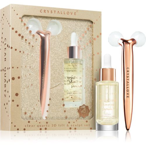 Golden Clear Quartz 3D Lift & Sculpt Set set (per ringiovanire la pelle) - Crystallove - Modalova