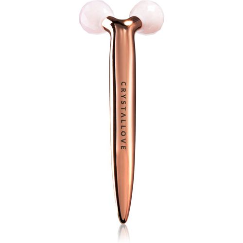 Rose Quartz 3D Lift & Sculpt Facial Roller attrezzi per i massaggi 1 pz - Crystallove - Modalova