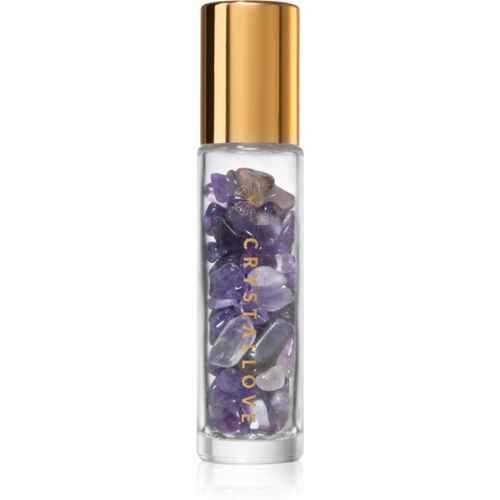 Amethyst Oil Bottle Roll-on con cristalli ricaricabile 10 ml - Crystallove - Modalova