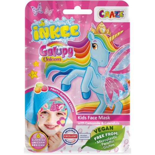 INKEE Unicorn maschera in tessuto per bambini 5y+ 1 pz - Craze - Modalova