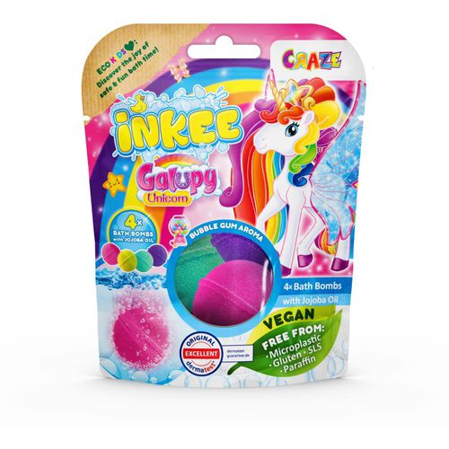 INKEE Unicorn bomba da bagno per bambini 4x50 g - Craze - Modalova