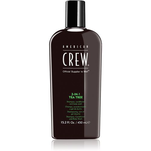 Hair & Body 3-IN-1 Tea Tree champú, acondicionador y gel de ducha 3 en 1 para hombre 450 ml - American Crew - Modalova