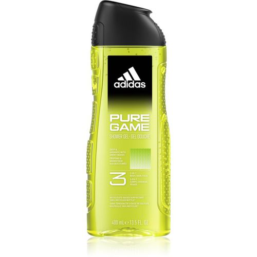 Pure Game gel de ducha para rostro, cuerpo y cabello 3 en 1 para hombre 400 ml - Adidas - Modalova