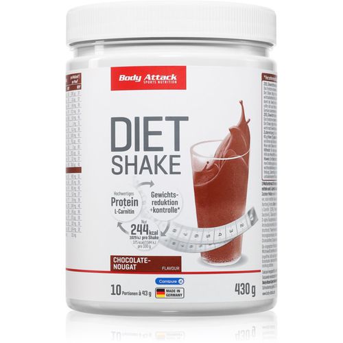 Diet Shake Protein zur Unterstützung der Gewichtsabnahme Geschmack Chocolate-Nougat 430 g - Body Attack - Modalova