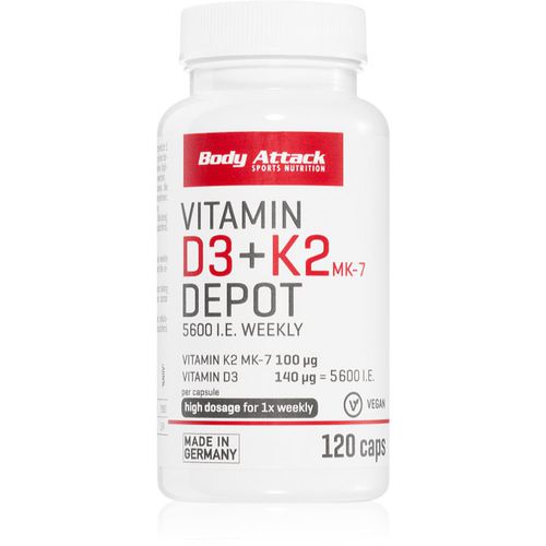 Vitamin D3+K2 Depot Förderung der richtigen Funktion des Organismus 120 KAP - Body Attack - Modalova