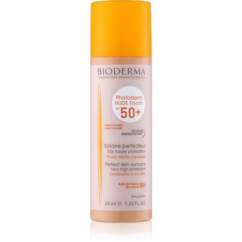 Photoderm Nude Touch Getöntes Schutzfluid für gemischte bis fettige Haut SPF 50+ Farbton Light Colour 40 ml - Bioderma - Modalova