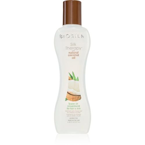 Silk Therapy Natural Coconut Oil trattamento idratante senza risciacquo per capelli e corpo 67 ml - Biosilk - Modalova